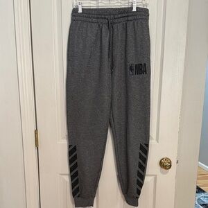 NBA Gray Sweatpants with Black Logo